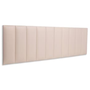 Cabeceira King Estofada Kit 10 Placas Reta - Courino Marfim / Off White