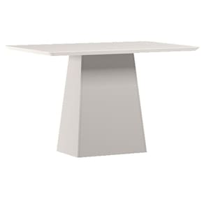 Mesa de Jantar 120 cm Barbara com Vidro Off White – New Ceval