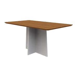 Mesa Jantar 6 Lugares 1,60m Madeira Anitta Off White Imbuia