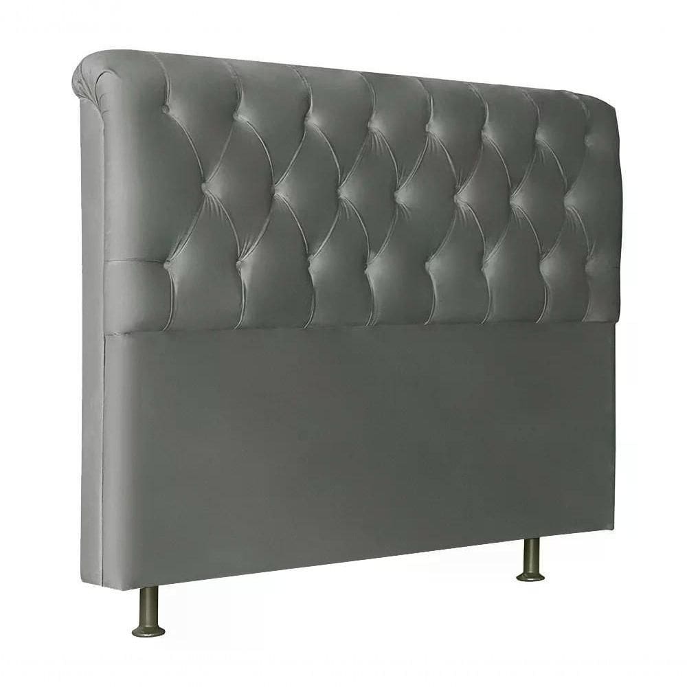 Cabeceira Queen 160cm Emilia Suede Cinza Id Suede Cinza