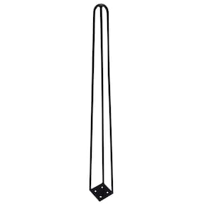 Pé De Metal 60 Cm Hairpin Legs Mesa De Canto Aparador Preto