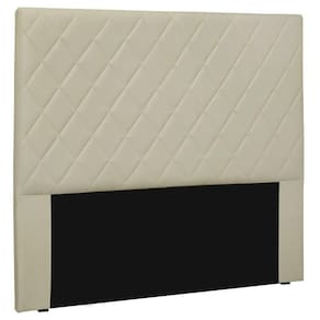 Cabeceira Estofada Box Casal King Size Esmeralda 195cm Bege