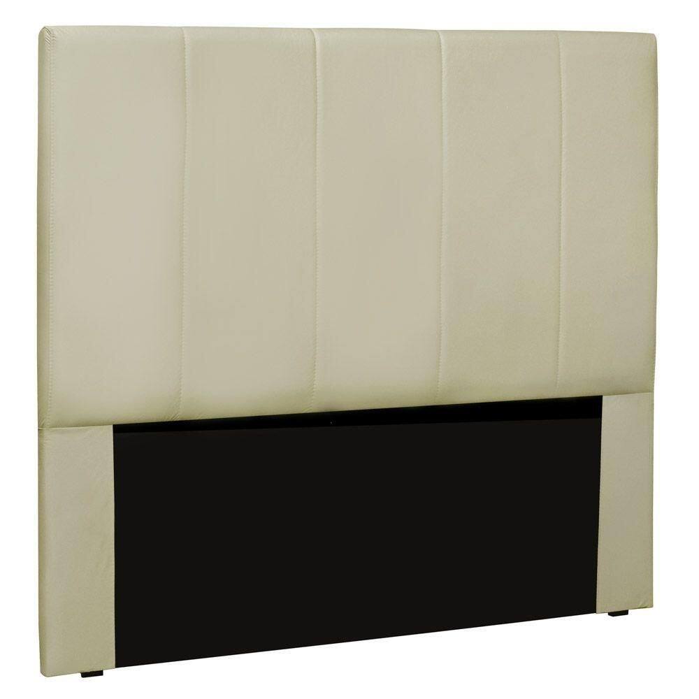 Cabeceira Estofada Box Casal King Size Ravenna 195cm Bege