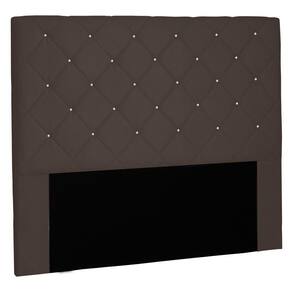Cabeceira Estofada Box Casal King Size Tânia 195cm Café