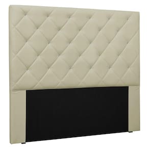 Cabeceira Estofada Box Casal Queen Size Tânia 160cm Bege