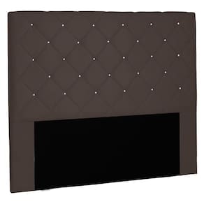 Cabeceira Estofada Box Casal Queen Size Tânia 160cm Café