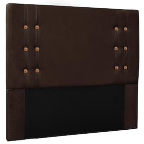 Cabeceira Estofada Cama Box Casal Monreale 140cm Suede Café