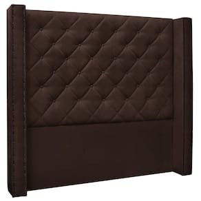 Cabeceira Estofada Cama Box Casal Alteza 140cm Suede Café