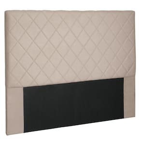 Cabeceira Estofada Box Casal Queen Size Esmeralda 160cm Bege