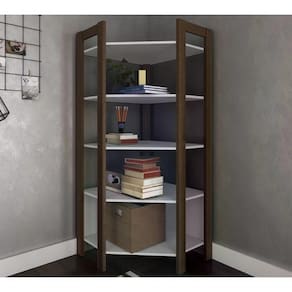 Estante De Canto Closet Multiuso Az1020 Branco Nogal Branco