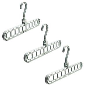 Kit 3 Cabide Organizador Mágico Multifuncional 9 Furos