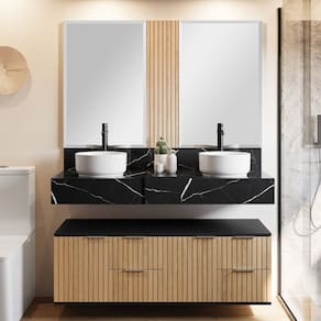 Bancada em Porcelanato 120cm Ripy para Cuba de Apoio Black
