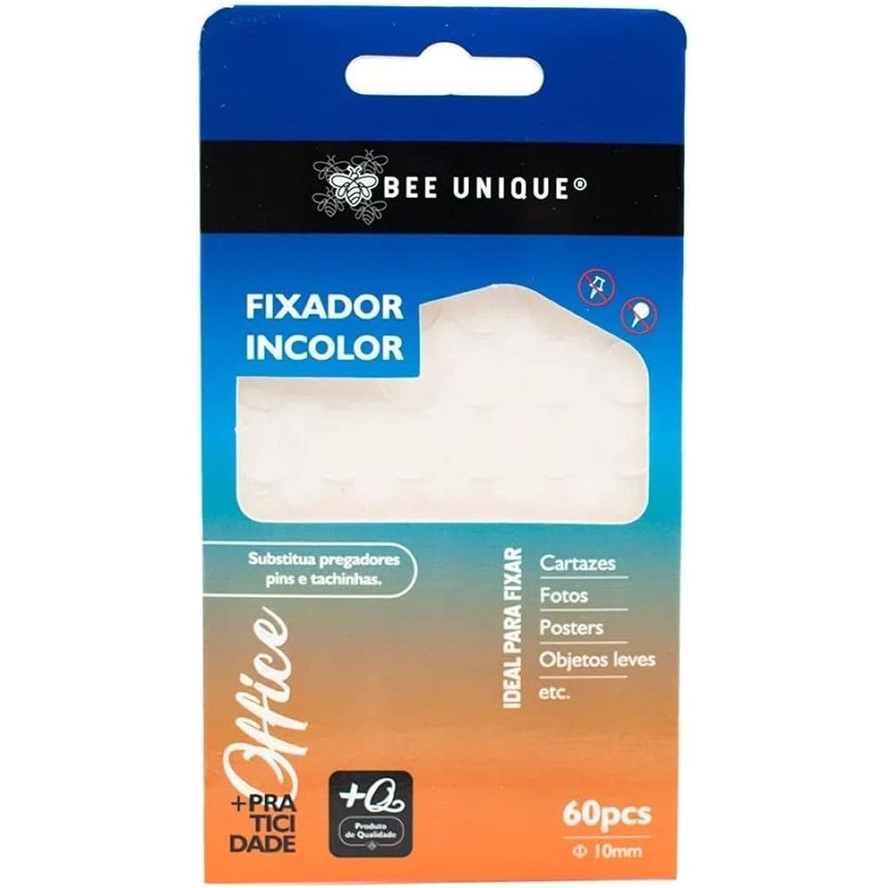 Fixador Incolor Dupla Face 10 mm Bee Unique - DF-PI0001