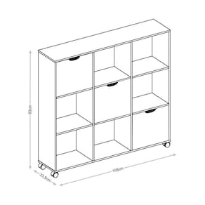 Nicho Organizador Com 9 Gavetas Branco Qmovi