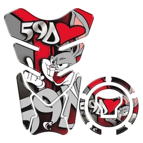 Kit Protetor Tanque Adesivo Moto Honda Acima 2018 Vermelho Pernalonga Cor Preto Vermelho
