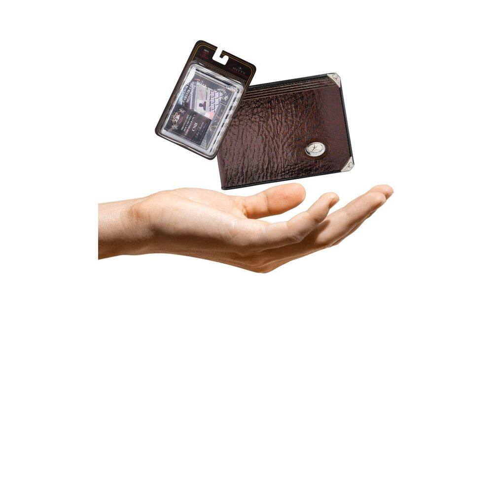 Kit Carteira Pequena Mitty Couro + Refil Mitty M0 Plm0 Cafe