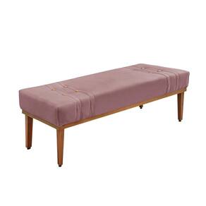 Divã Recamier Retrô Base Madeira para Quarto Gênova 140cm Veludo Lilás S04 - D`Rossi