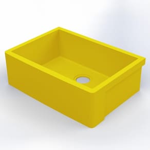 Cuba Akkor Farm Sink Fazenda Ssm - 60X40X20Cm - Amarela