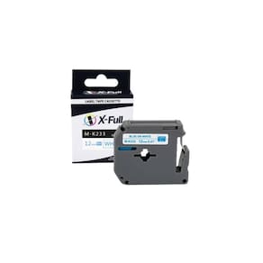 Fita Compatível Brother M-K233 X Branca Letra Azul 12Mm