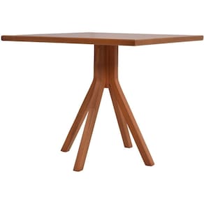 Mesa Jantar Gourmet Quadrada 80x80 Em Madeira Maciça Amêndoa Amêndoa