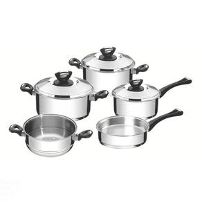 Jogo De Panelas Solar Baquelite Em Aço Inox Fundo Triplo Com Cabos E Alças De Baquelite 5