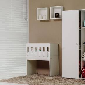 Mini Berço com Colchão Ditália Bbi-54 Bran Branco
