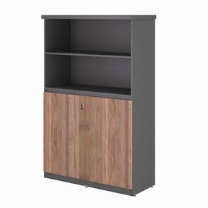 Estante Alta Com 3 Prateleiras Golden Noce Preto