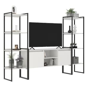 Rack 2 Portas Com Estante Clean Branco