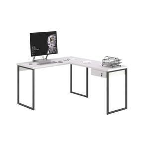 Escrivaninha Em L 1 Gavetas Folix Branco