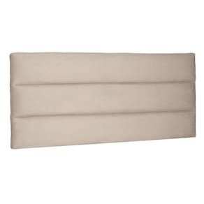 Cabeceira Painel Estofada Cama Box Casal 140cm Suede Bege