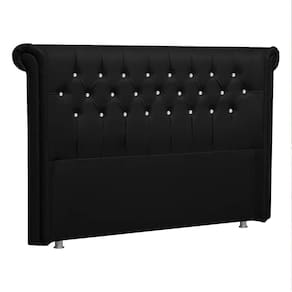 Cabeceira Solteiro Brescia P04 100 Cm Suede Preto Tca 944