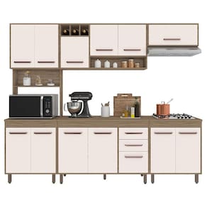 Cozinha 5 Peças Barcelona Carvalho OAK Off White – Poliman