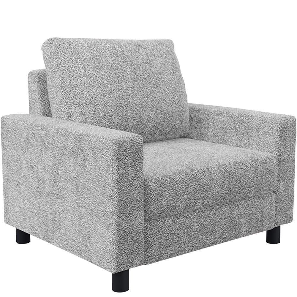 Poltrona E Recepção Malta L02 Bouclê Cinza