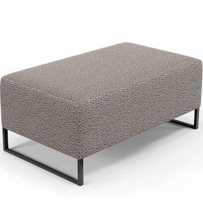 Puff Decorativo Cléo 90Cm W01 Bouclê Bege