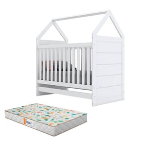 Berço Montessoriano Americano Branco com Colchão Gazin – Henn