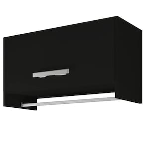 Armário Multiuso Aéreo Cabideiro Grécia L03 Preto