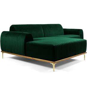 Sofá 6 Lugares Com Chaise Molino 350cm Verde Musgo C-303