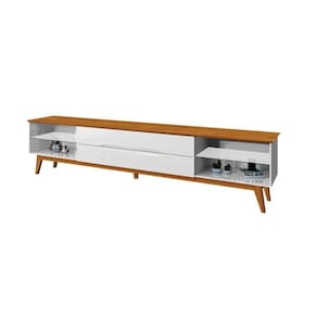 Rack Para Tv Com 2.8 Gavetas Levante Branco Nature