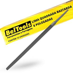 Kit C/ 12 Lima Quadrada Bastarda 6 Pol Beltools