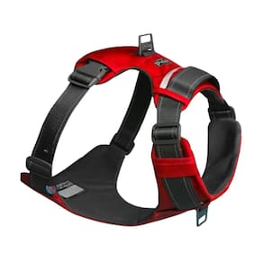 Peitoral Boulder Adventure Harness Com Bolsos Para Cães Médio - Vermelho