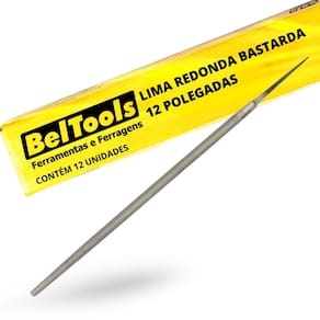 Kit C/ 12 Lima Redonda Bastarda 12 Pol Beltools