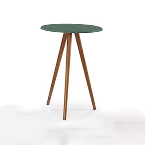 Mesa de Apoio Grande Tripé Pé Palito Hannover - Verde Musgo/Imbuia Glazer