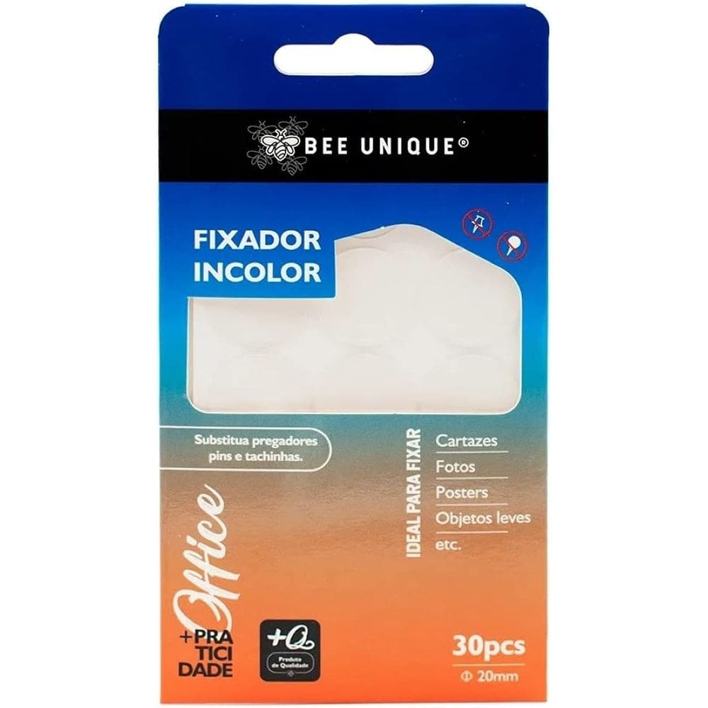 Fixador Incolor Dupla Face 20 mm Bee Unique - DF-PI0002