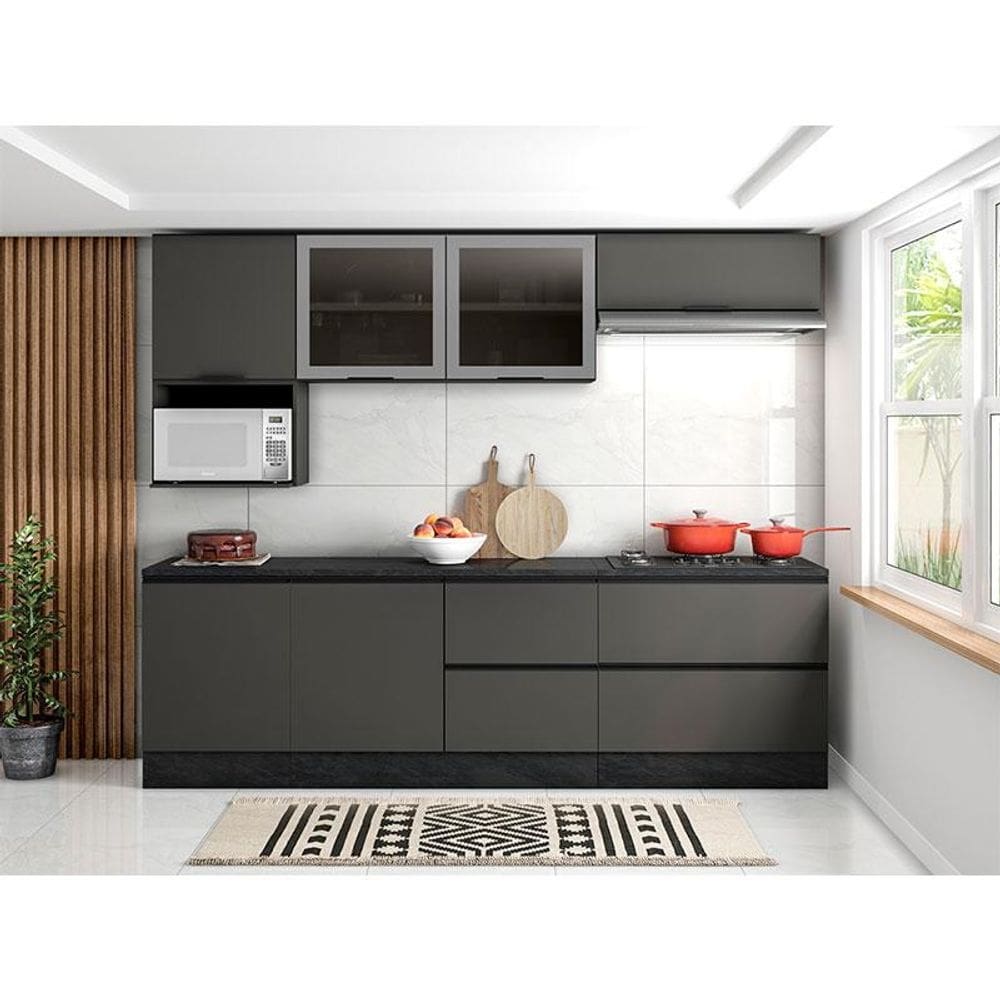 Cozinha 7 Peças Ambiente Etna Grafite – Poliman