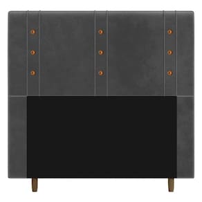 Cabeceira Cama Box Casal Roma 140cm Suede Cinza
