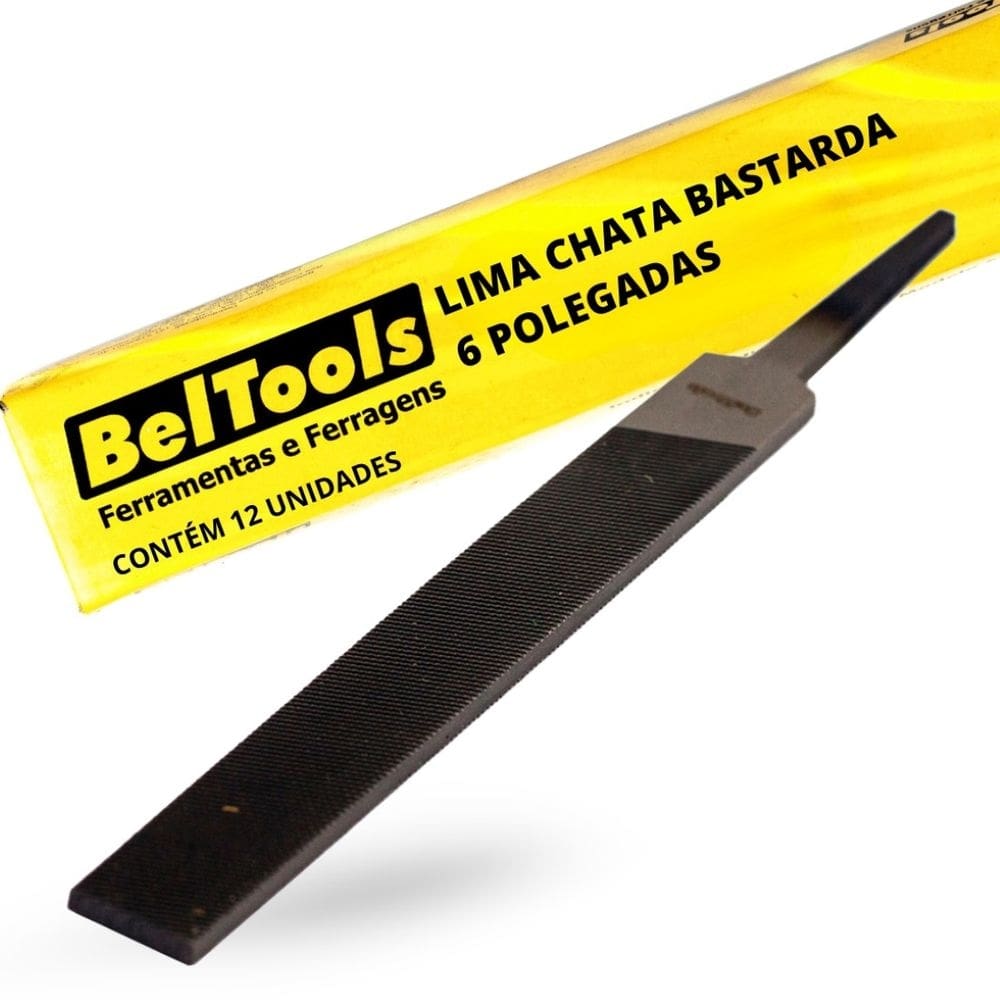 Kit C/ 12 Lima Chata Bastarda 6 Pol Beltools