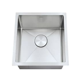 Cuba Simples Std4040 Inox Escovado Com Acessorios Escorredor , Valvula E Tampa Decorativa 457