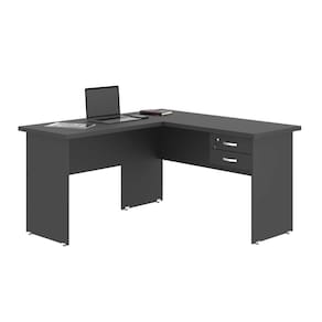Escrivaninha Em L Com 02 Gavetas Chair Preto Onix