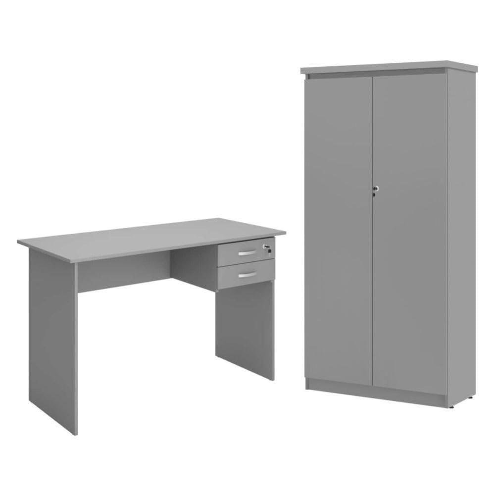 Kit De Escritorio Gabão Cinza