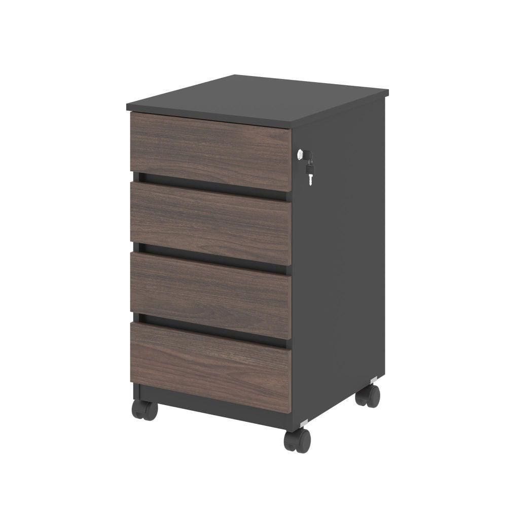 Gaveteiro Com 4 Gavetas Chelsea Freijo Preto